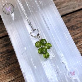 Peridot Cluster August Birthstone Necklace